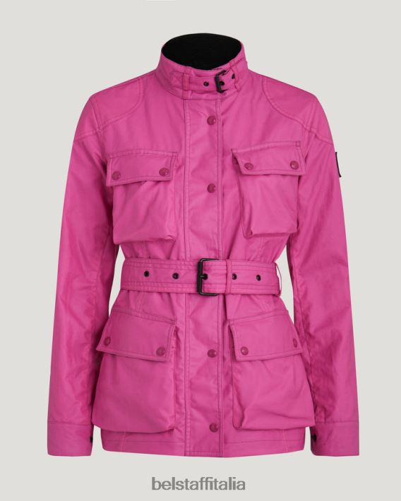 vestiario Belstaff giacca flash trialmaster cotone cerato rosa fucsia donne H2DD6J476