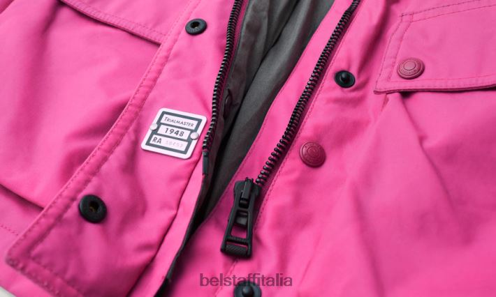 vestiario Belstaff giacca flash trialmaster cotone cerato rosa fucsia donne H2DD6J476