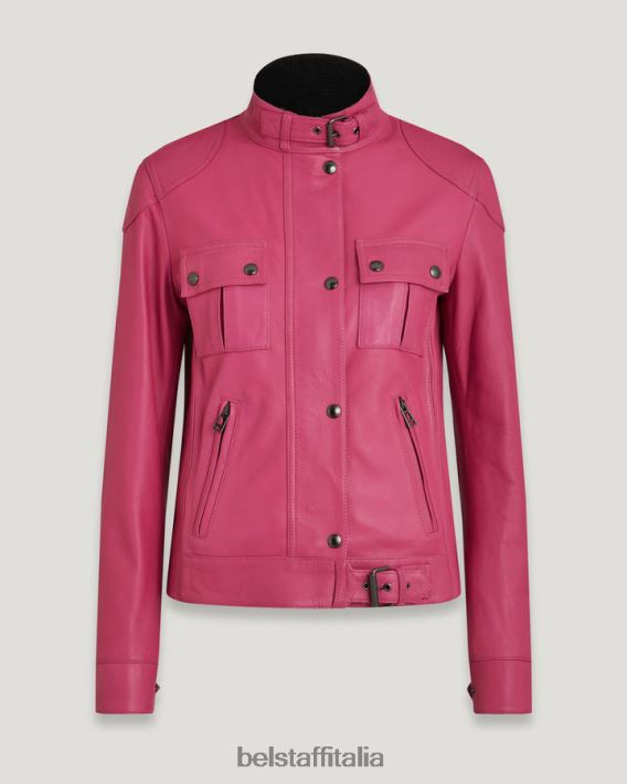 vestiario Belstaff giacca da gangster nappa opaca rosa fucsia donne H2DD6J465