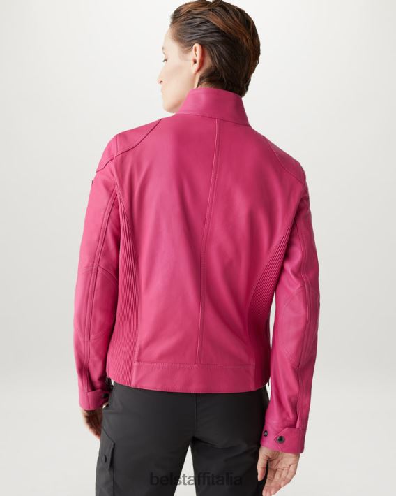 vestiario Belstaff giacca da gangster nappa opaca rosa fucsia donne H2DD6J465