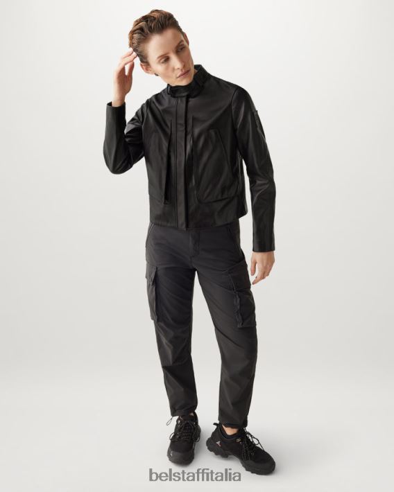 vestiario Belstaff giacca da meteora plonge nappa nera donne H2DD6J467