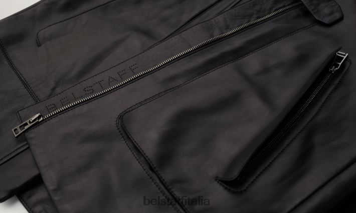 vestiario Belstaff giacca da meteora plonge nappa nera donne H2DD6J467