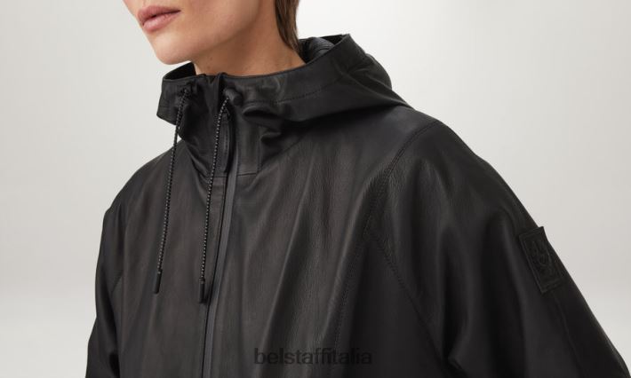 vestiario Belstaff giacca lucente nappa peso mosca nera donne H2DD6J464