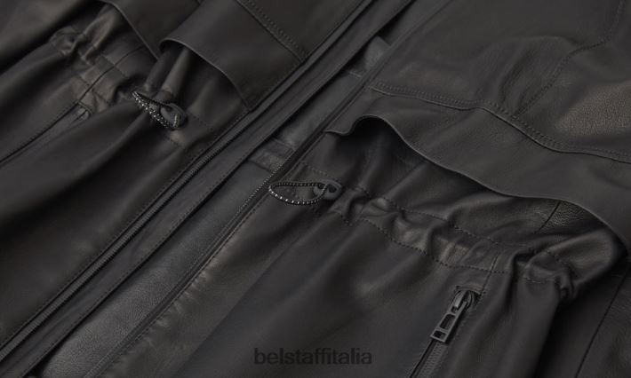 vestiario Belstaff giacca lucente nappa peso mosca nera donne H2DD6J464
