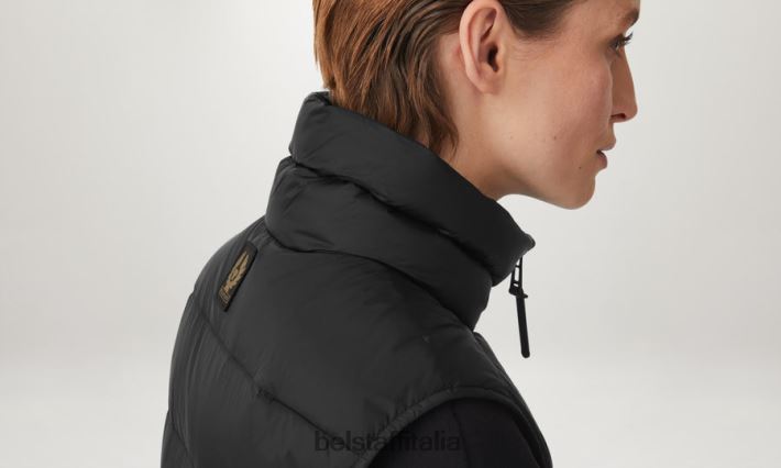 vestiario Belstaff gilet di fuga nylon imbottito in piuma nero donne H2DD6J491