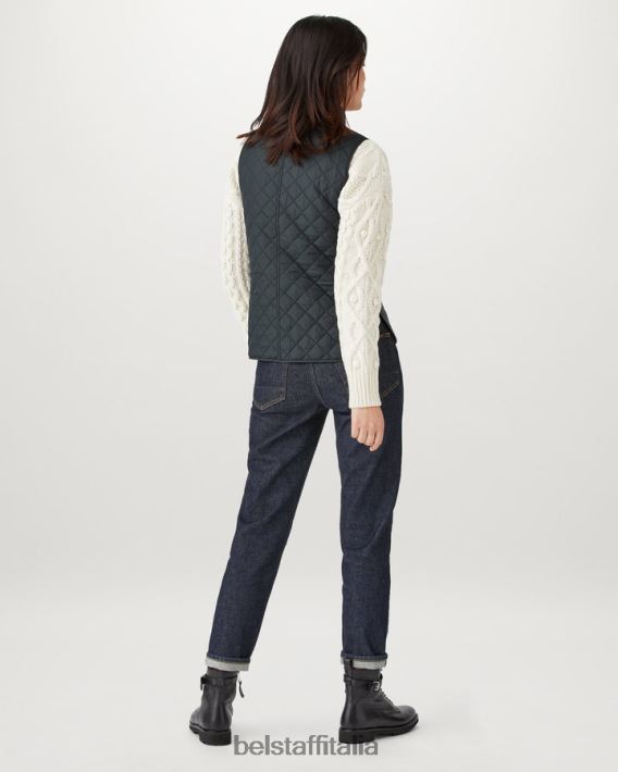 vestiario Belstaff gilet di gilet nylon riciclato trapuntato blu scuro donne H2DD6J497
