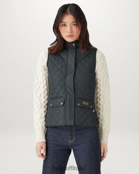 vestiario Belstaff gilet di gilet nylon riciclato trapuntato blu scuro donne H2DD6J497