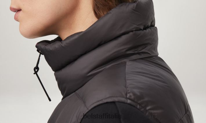 vestiario Belstaff gilet per fuga flash nylon imbottito in piuma grigio granito/rosa fluo donne H2DD6J495