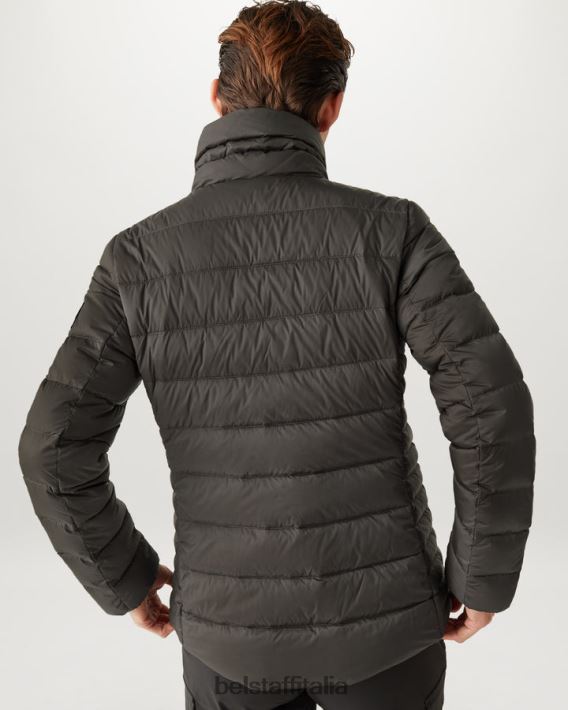 vestiario Belstaff giacca con sollevamento flash nylon imbottito in piuma grigio granito/rosa fluo donne H2DD6J489