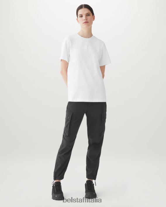 vestiario Belstaff Micro maglietta polvere di stelle jersey di cotone bianco donne H2DD6J502