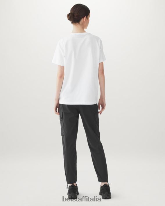 vestiario Belstaff Micro maglietta polvere di stelle jersey di cotone bianco donne H2DD6J502