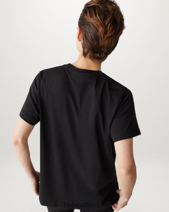 vestiario Belstaff Micro maglietta polvere di stelle jersey di cotone nero donne H2DD6J503