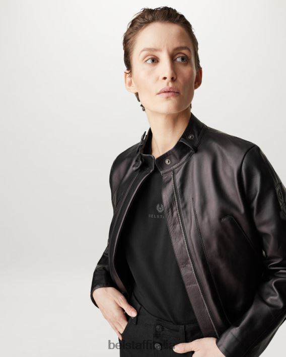 vestiario Belstaff Micro maglietta polvere di stelle jersey di cotone nero donne H2DD6J503