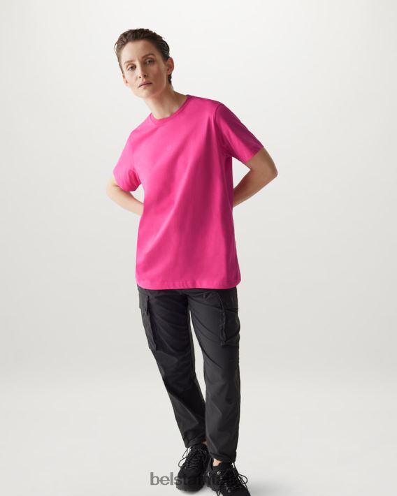 vestiario Belstaff Micro maglietta polvere di stelle jersey di cotone rosa fucsia donne H2DD6J500
