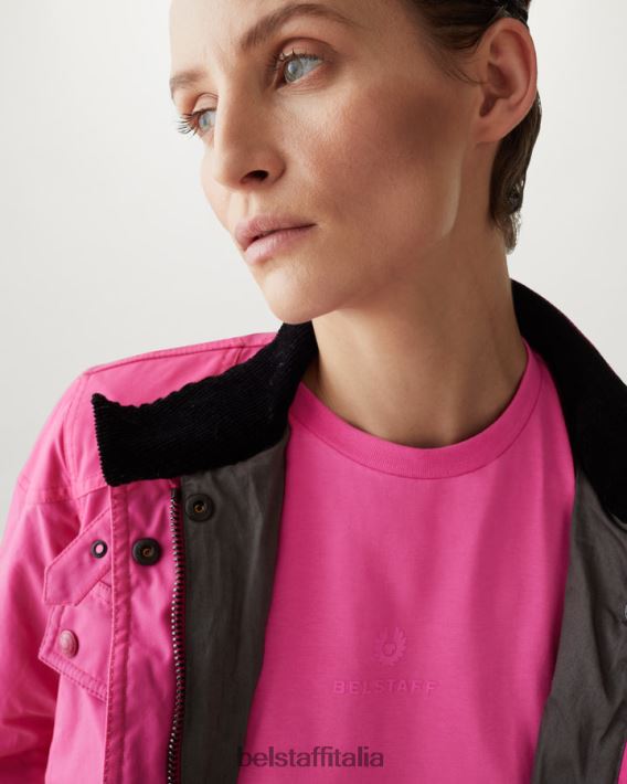 vestiario Belstaff Micro maglietta polvere di stelle jersey di cotone rosa fucsia donne H2DD6J500