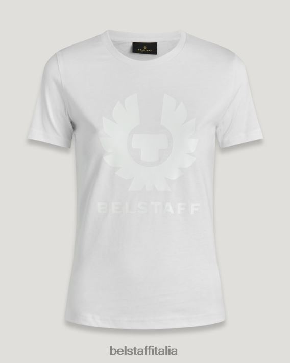 vestiario Belstaff T-shirt con stampa lucida Moon Phoenix jersey di cotone bianco donne H2DD6J505