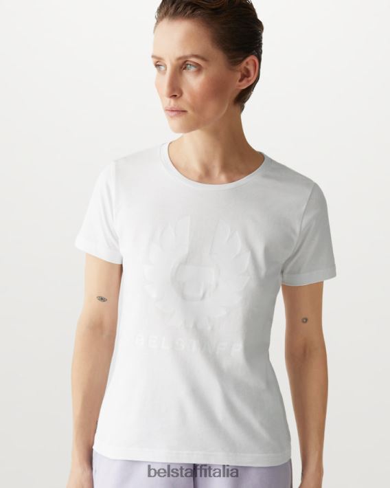 vestiario Belstaff T-shirt con stampa lucida Moon Phoenix jersey di cotone bianco donne H2DD6J505