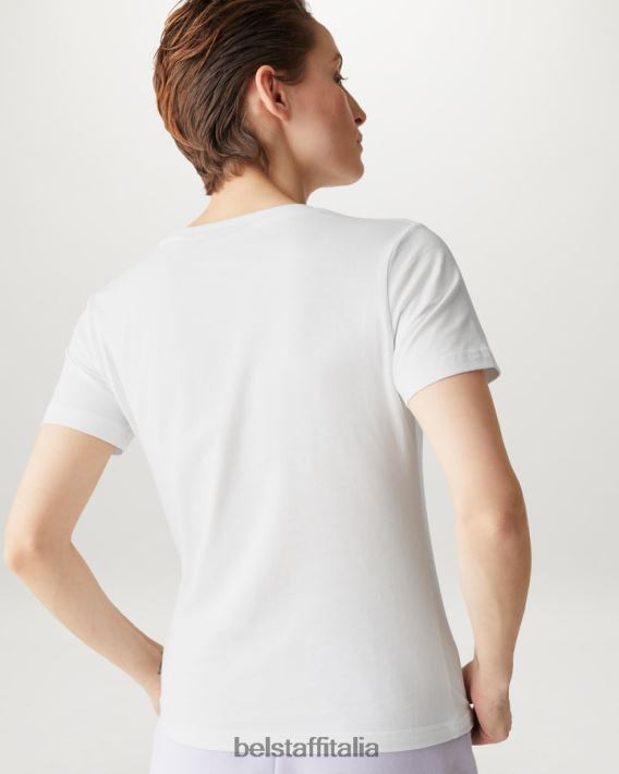 vestiario Belstaff T-shirt con stampa lucida Moon Phoenix jersey di cotone bianco donne H2DD6J505