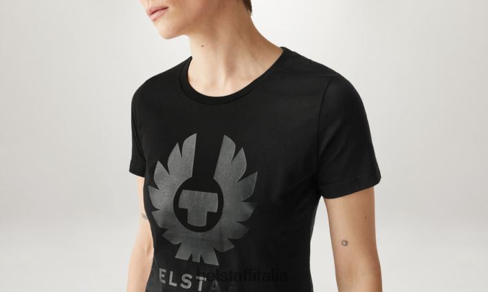 vestiario Belstaff T-shirt con stampa lucida Moon Phoenix jersey di cotone nero donne H2DD6J504