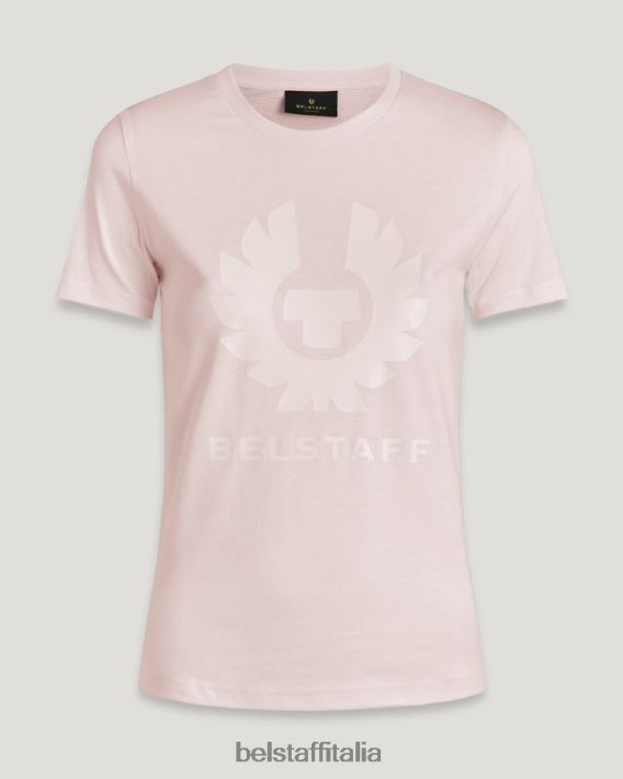 vestiario Belstaff T-shirt con stampa lucida Moon Phoenix jersey di cotone rosa gesso donne H2DD6J506