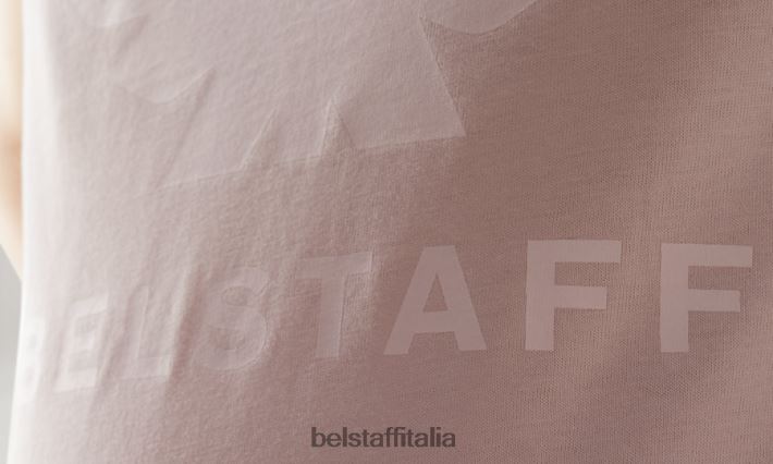vestiario Belstaff T-shirt con stampa lucida Moon Phoenix jersey di cotone rosa gesso donne H2DD6J506