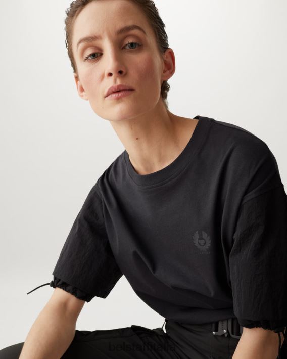 vestiario Belstaff maglietta del sole jersey di cotone nero donne H2DD6J499