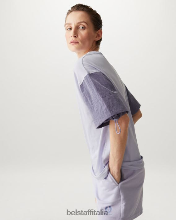 vestiario Belstaff maglietta del sole jersey di cotone viola donne H2DD6J498