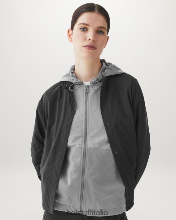 vestiario Belstaff felpa con cerniera torcente pile leggero argento antico donne H2DD6J509