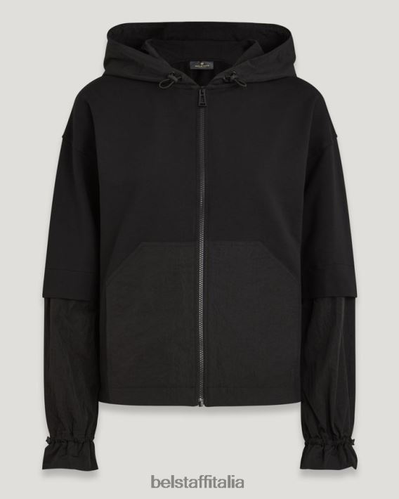 vestiario Belstaff felpa con cerniera torcente pile leggero nero donne H2DD6J510