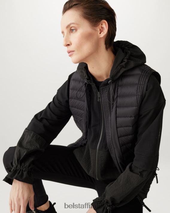 vestiario Belstaff felpa con cerniera torcente pile leggero nero donne H2DD6J510