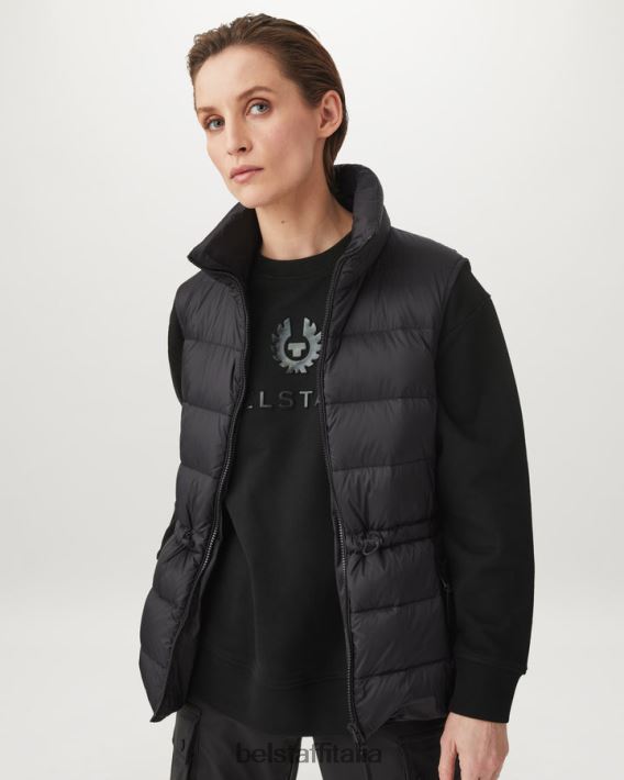 vestiario Belstaff girocollo esclusivo felpa di cotone nera donne H2DD6J512