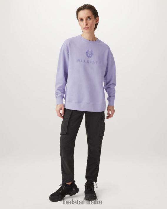 vestiario Belstaff girocollo esclusivo vello di cotone viola donne H2DD6J511