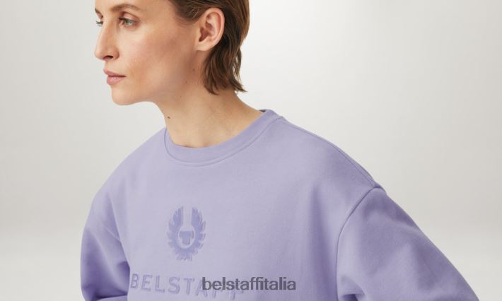 vestiario Belstaff girocollo esclusivo vello di cotone viola donne H2DD6J511