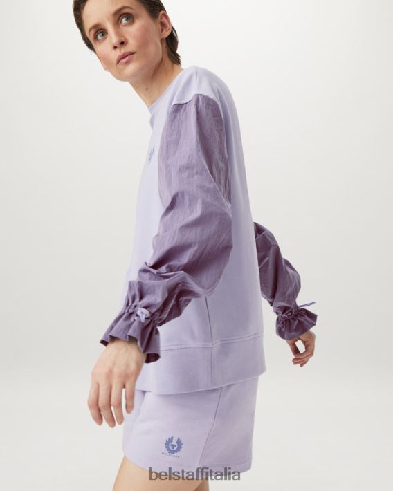 vestiario Belstaff pantaloncini della tuta firmati vello di cotone viola donne H2DD6J520