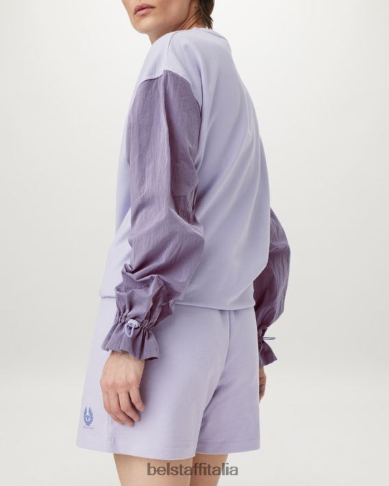 vestiario Belstaff pantaloncini della tuta firmati vello di cotone viola donne H2DD6J520