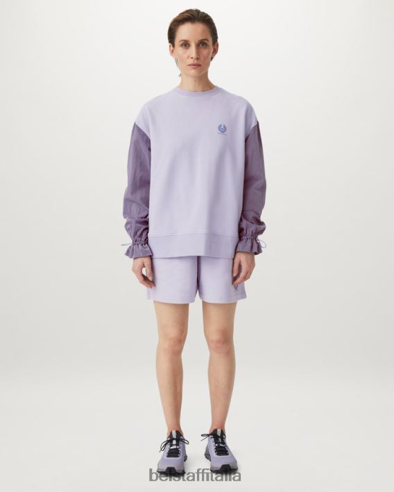 vestiario Belstaff pantaloncini della tuta firmati vello di cotone viola donne H2DD6J520