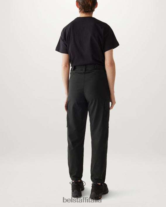 vestiario Belstaff pantaloni a zampa d\'elefante nylon elasticizzato nero donne H2DD6J517