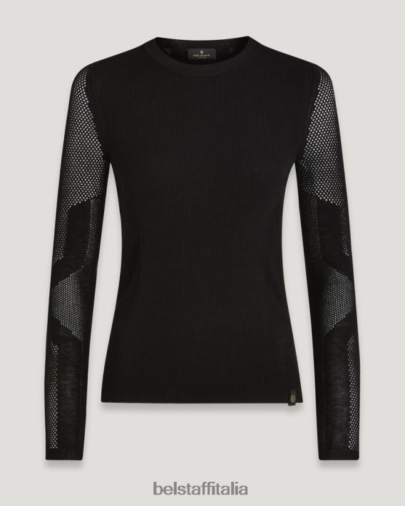 vestiario Belstaff Maglia kai girocollo cotone nero donne H2DD6J515