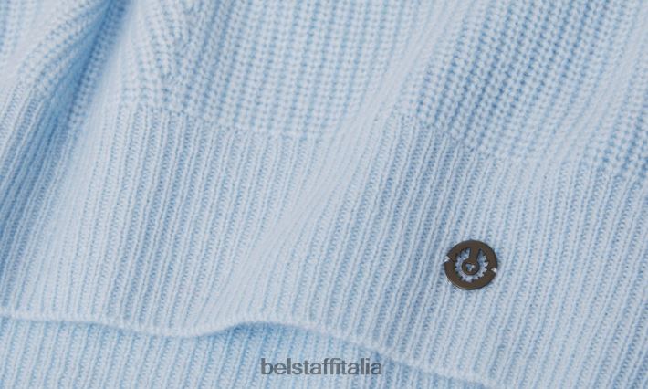vestiario Belstaff maglione Cameron con scollo a V puro cashmere azzurro donne H2DD6J513