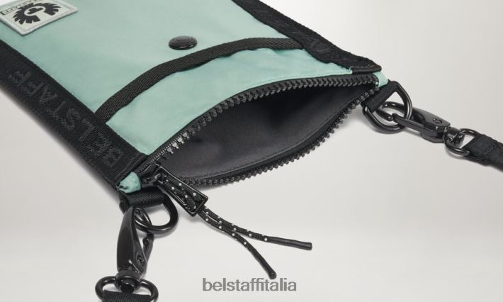 accessorio Belstaff borsa a tracolla guscio di memoria verde acciaio uomini H2DD6J362