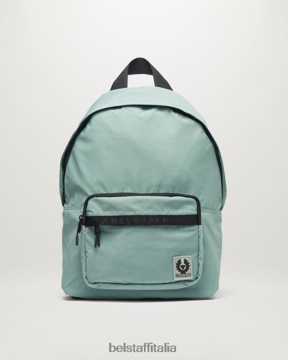 accessorio Belstaff zaino urbano guscio di memoria verde acciaio uomini H2DD6J364