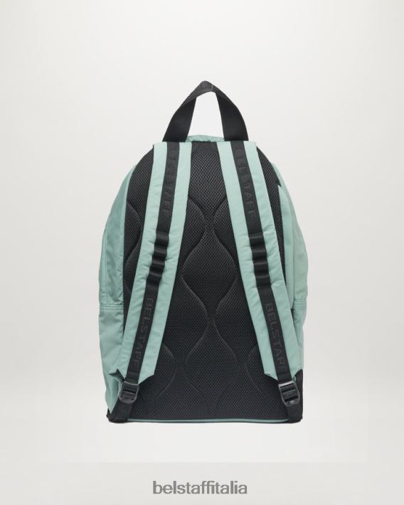 accessorio Belstaff zaino urbano guscio di memoria verde acciaio uomini H2DD6J364