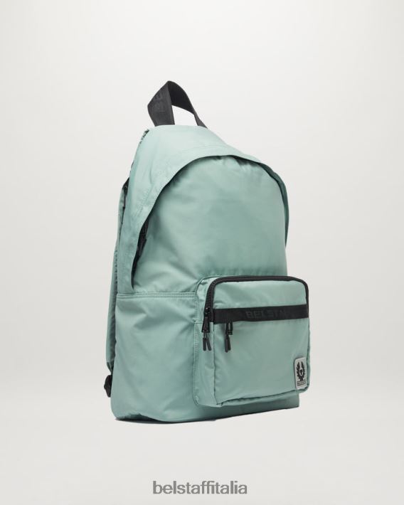 accessorio Belstaff zaino urbano guscio di memoria verde acciaio uomini H2DD6J364