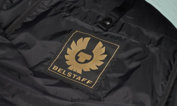 accessorio Belstaff zaino urbano guscio di memoria verde acciaio uomini H2DD6J364