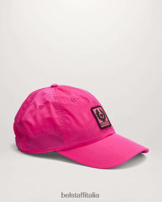 accessorio Belstaff Cappellino con logo fenice conchiglia scintillante rosa fucsia uomini H2DD6J394