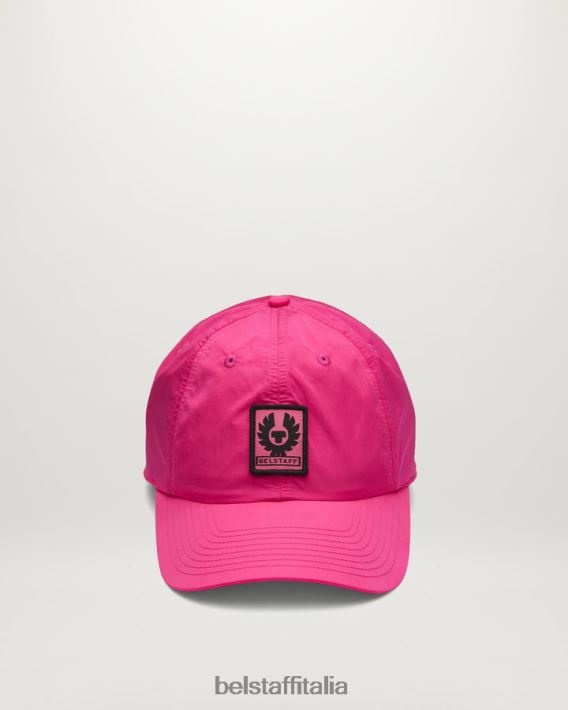 accessorio Belstaff Cappellino con logo fenice conchiglia scintillante rosa fucsia uomini H2DD6J394