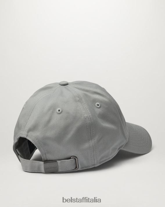 accessorio Belstaff Cappellino con logo fenice cotone grigio perla uomini H2DD6J395