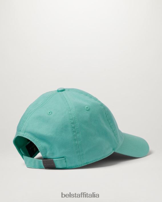 accessorio Belstaff Cappellino con logo fenice cotone verde oceano uomini H2DD6J400