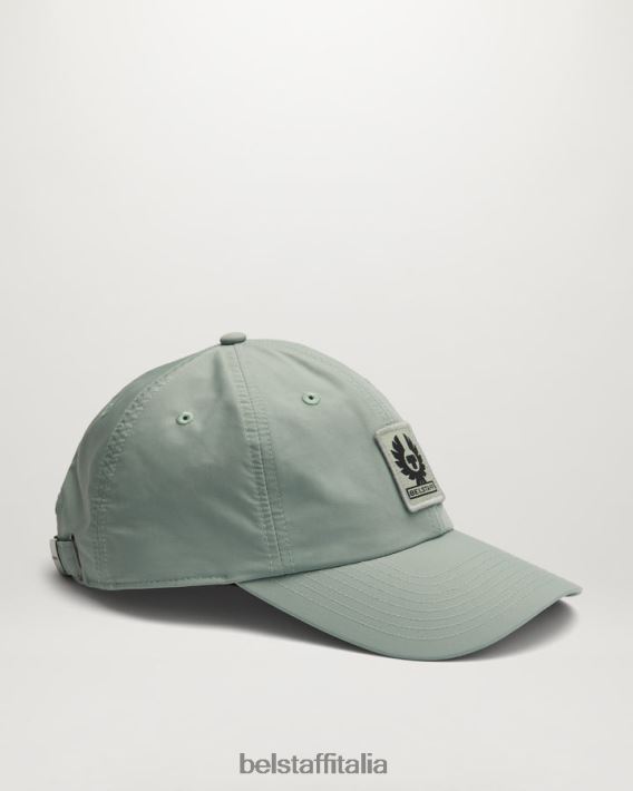 accessorio Belstaff Cappellino con logo fenice guscio di memoria verde acciaio uomini H2DD6J390