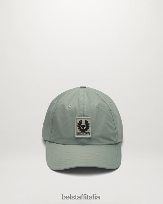 accessorio Belstaff Cappellino con logo fenice guscio di memoria verde acciaio uomini H2DD6J390